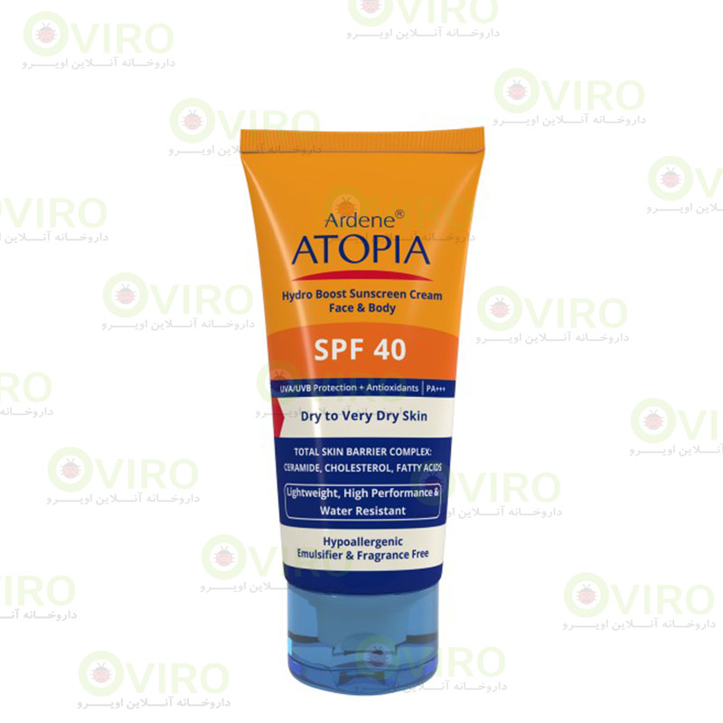 آردن - کرم ضد آفتاب رطوبت رسان SPF40 درای ریلیف کرم ضد آفتاب رطوبت رسان SPF40 اتوپیا آردن بی رنگ