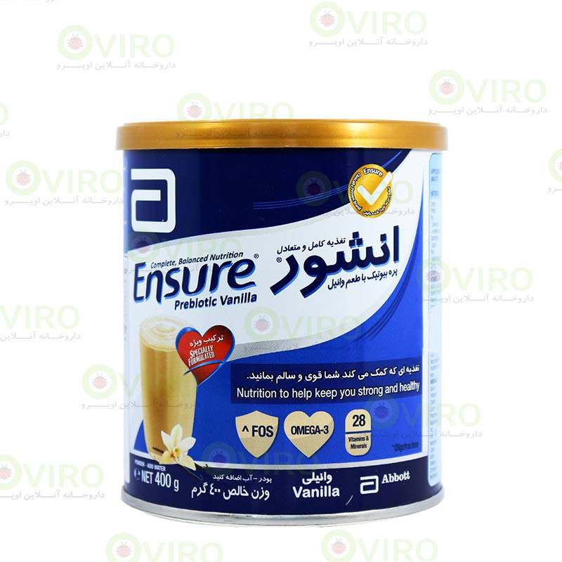 پودر مکمل غذایی انشور ابوت با طعم وانیل 400 گرم پودر مکمل غذایی انشور ابوت با طعم وانیل 400 گرم