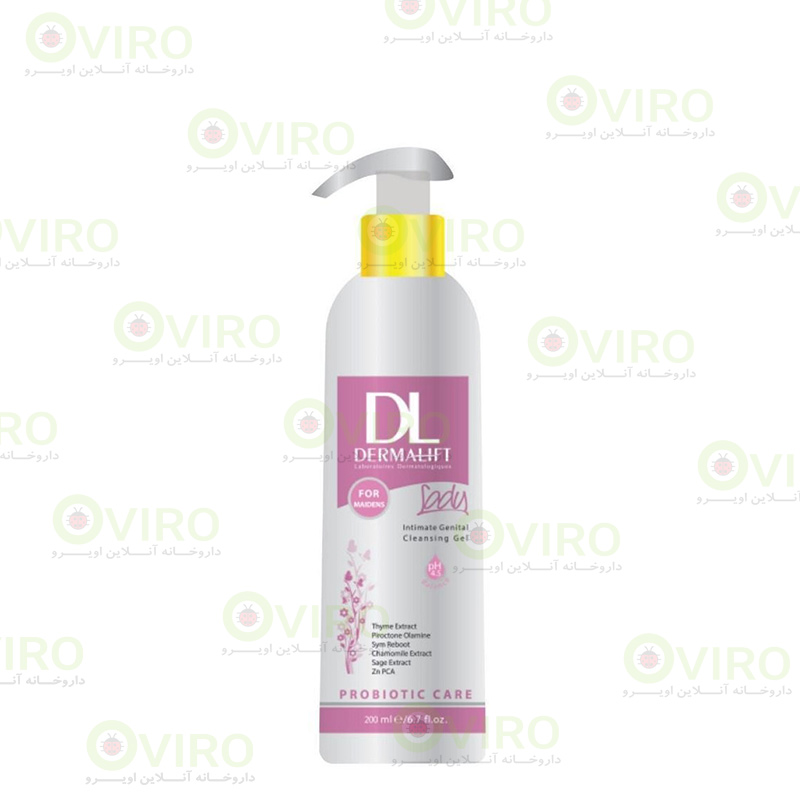 Dermalift-Intimate-Genital-Cleansing-Gel-For-Meidens-200ML ژل شستشوی بهداشتی مناسب دوشیزگان درمالیفت 200 میلی لیتر